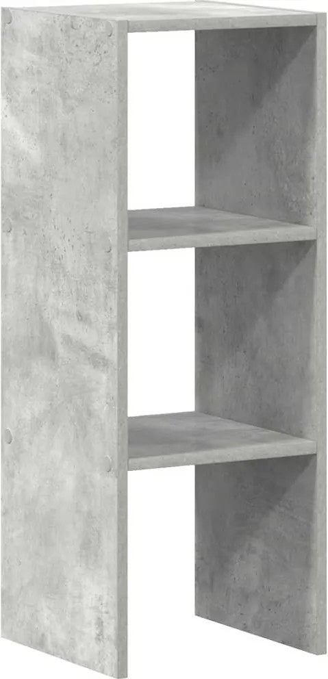 vidaXL betonszürke szerelt fa könyvespolc halmozható 30 x 30 x 80 cm