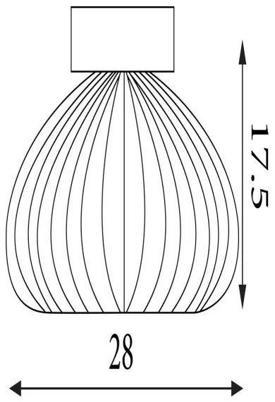 Searchlight 32156-28GO - Mennyezeti lámpatest CELESTIAL 1xE27/60W/230V átm. 28 cm