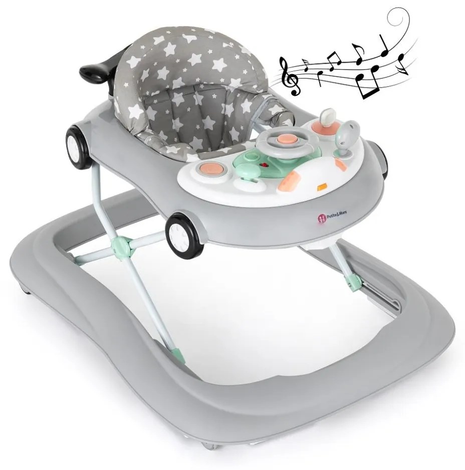 Petite&Mars PETITE&MARS - Bébikomp dallammal CABRIO ezüst AG0211