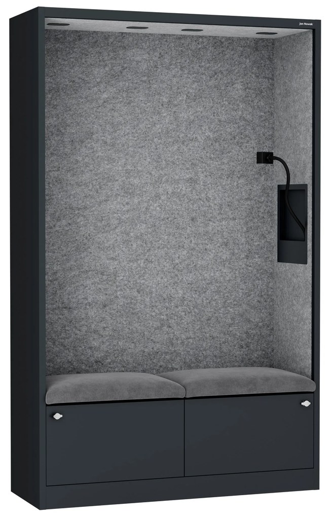 Sally 1150mm korpus Antracytowy - siedzisko Szary