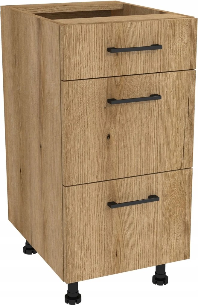 Konyhaszekrény fiókokkal Slim 40 Capri tölgy Evoke front Evoke tölgy