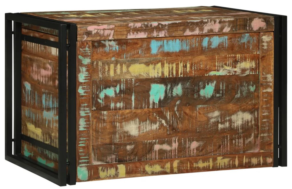 Tarka Tárolódoboz 80 x 50 x 50 cm - Tömör újrahasznosított fa