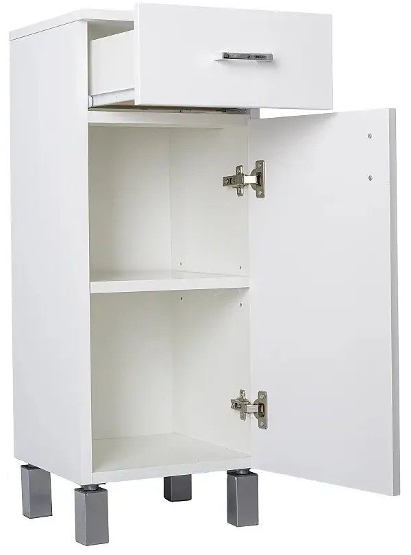Viva STYLE fürdőszobai ÁLLÓSZEKRÉNY 85 alacsony POLCOS - 1 fiók - JOBBOS - 35 x 33 x 85 cm