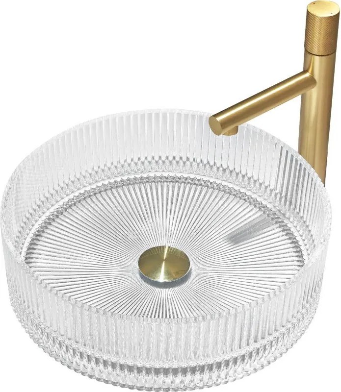 Mexen Eiva üveg pultra helyezhető mosdókagyló 39 x 39 cm, átlátszó - 24163900