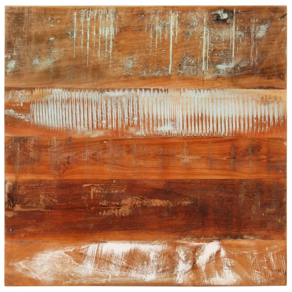 Tömör újrahasznosított fa dohányzóasztal 55 x 55 x 35 cm