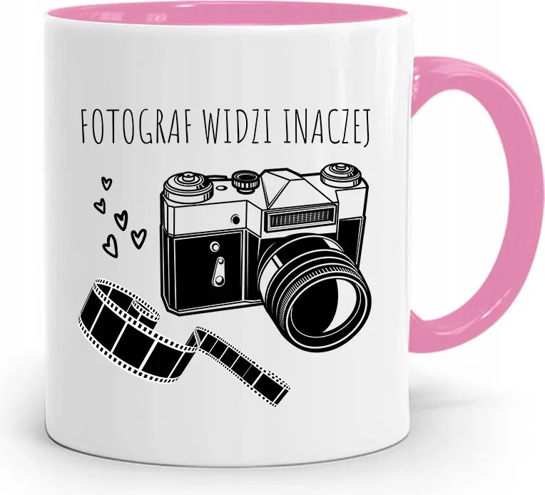 Rózsaszín Bögre Fotósnak Másképp Lát Ajándék Fényképes Nyomtatással