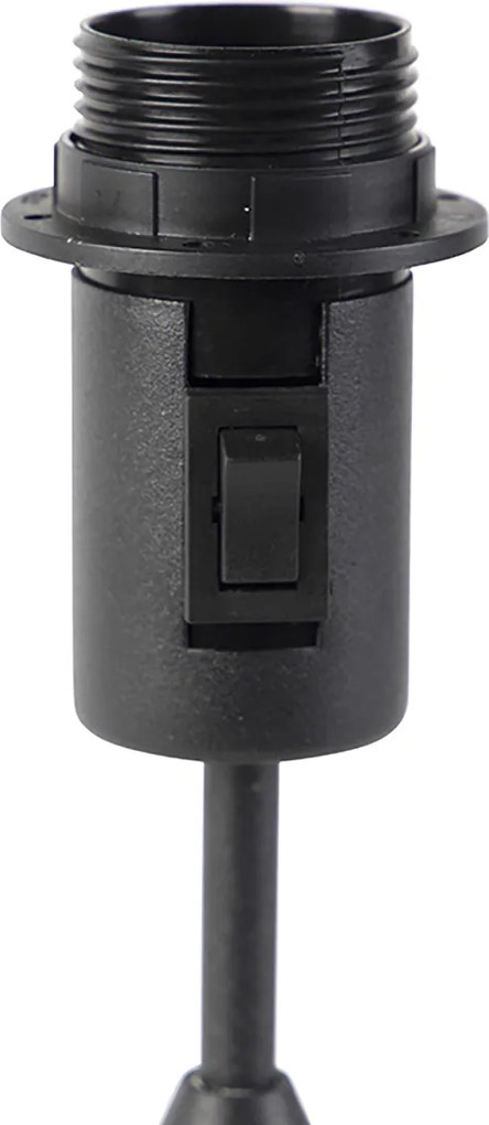 Asztali lámpa fekete, állítható, világosbarna árnyékolóval, 35 cm - Parte