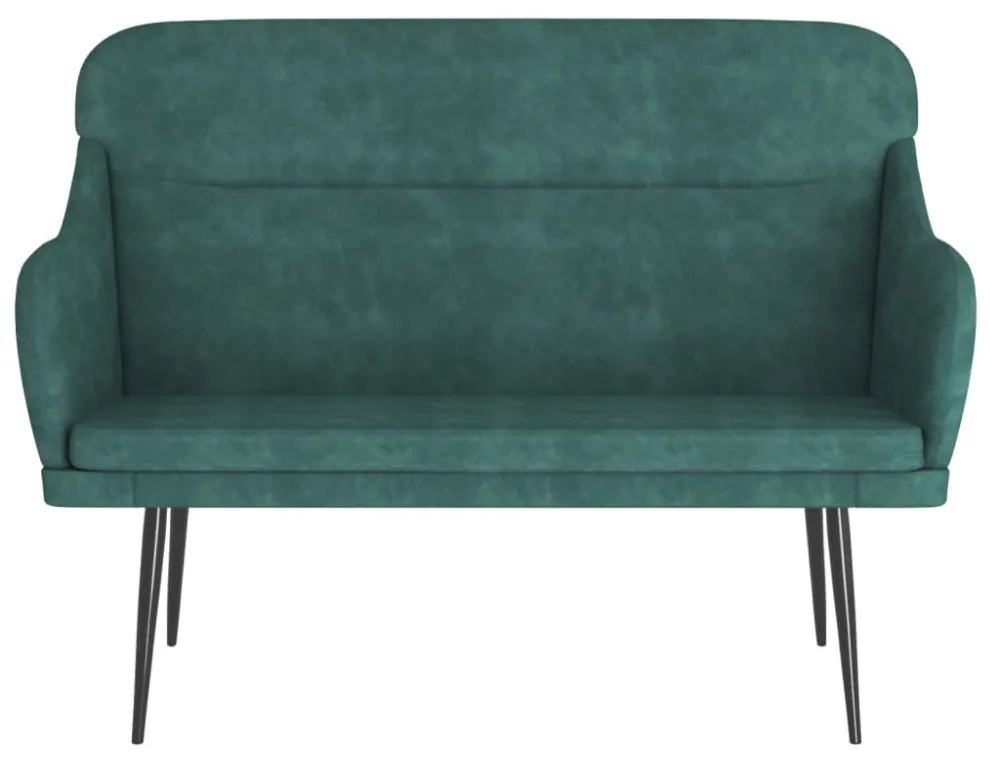 sötétzöld bársonypad 110 x 76 x 80 cm