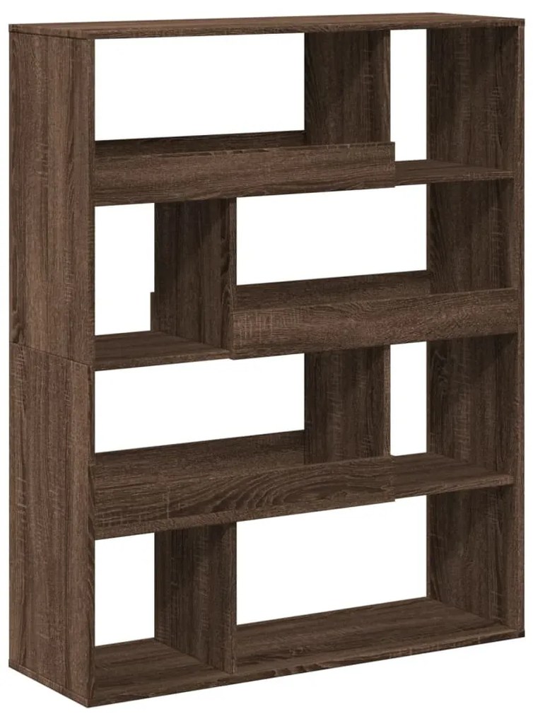 barna tölgy színű szerelt fa könyvszekrény 100 x 33 x 125,5 cm