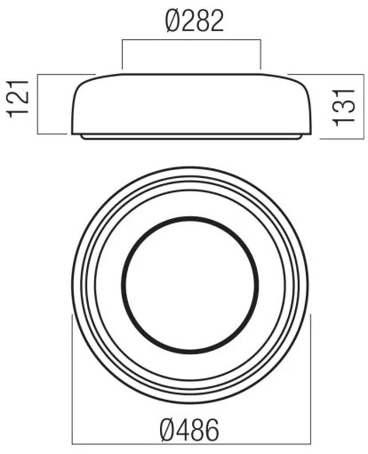 Redo 01-3721 - LED mennyezeti lámpa DIP LED/30W/230V átm. 48,6 cm bézs