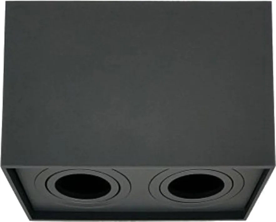 Led Mennyezeti Lámpa Dupla Halogén Lámpa Négyzet alakú 35W GU10 FeketeRN