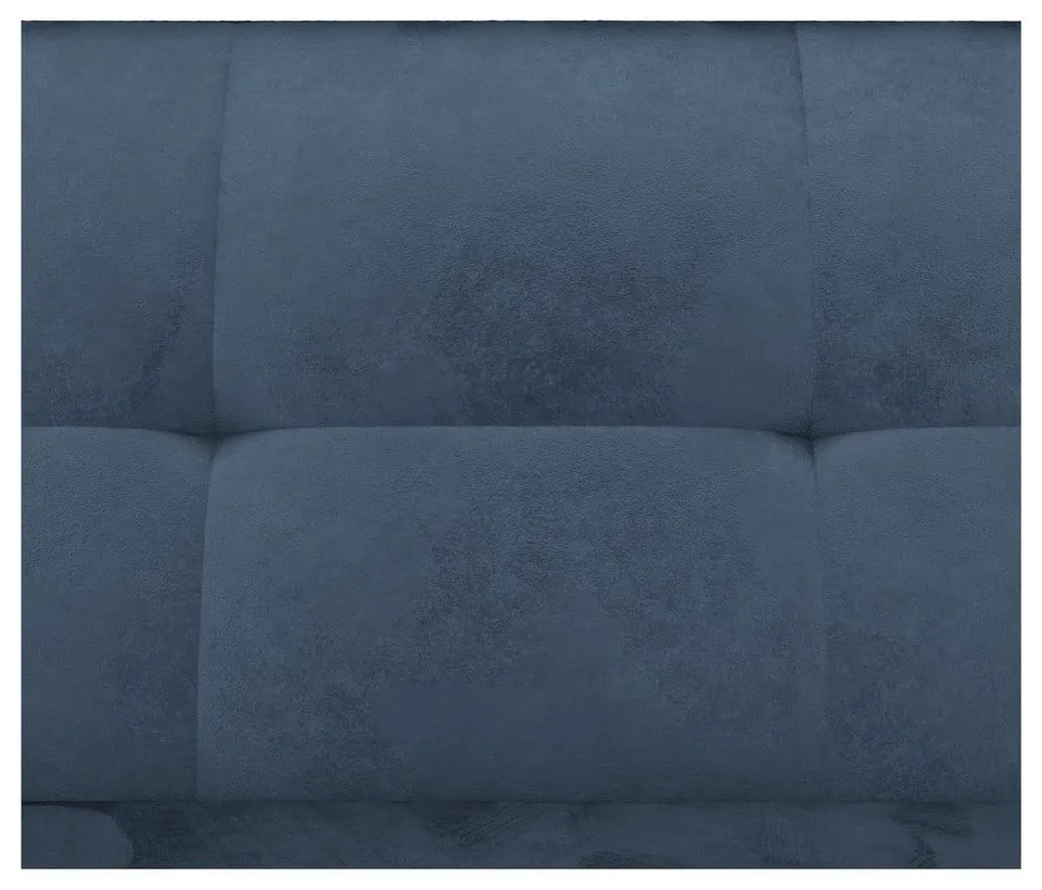 Kék bársony kinyitható sarokkanapé (variálható sarok) Lilly – Støraa