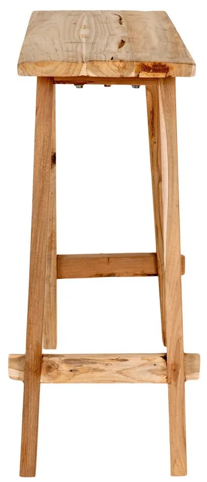 Girona Konzolasztal, teak fa, natúr, 90x40x80 cm
