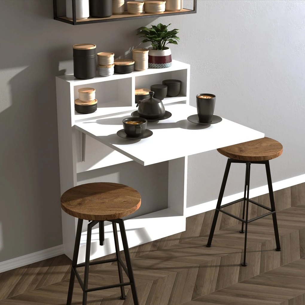 Összecsukható asztal bracked - white