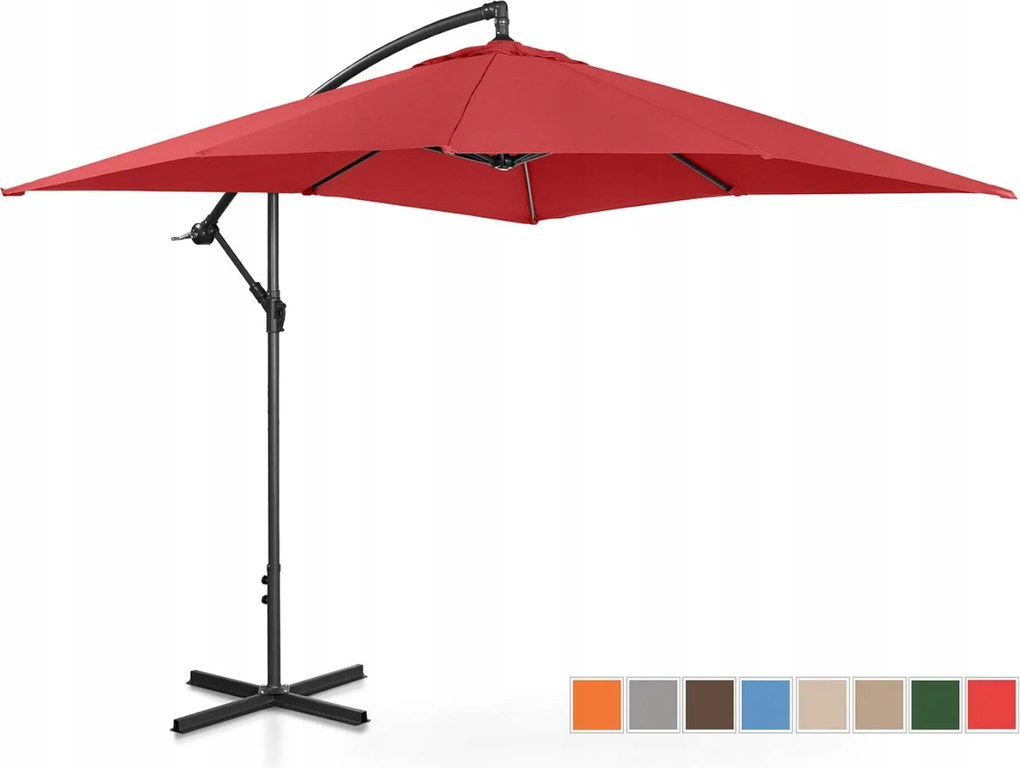 Kerti Napernyő Szögletes Bordó Nagy Erős