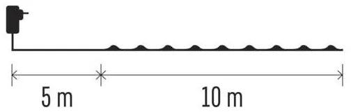 LED Karácsonyi kültéri lánc 100xLED/15m IP44 hideg fehér