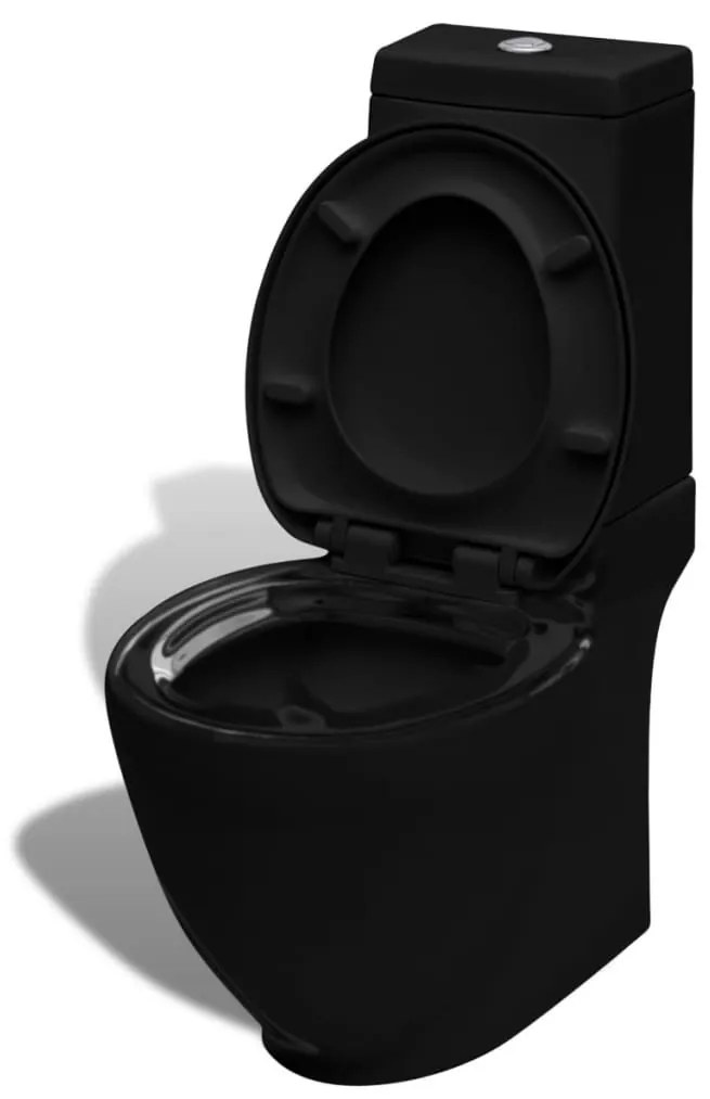 Fekete kerámia WC és bidé szett