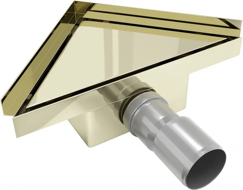 Mexen Flat, sarok zuhanytálca 20 x 20 cm, arany, 1510320