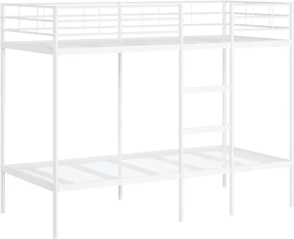 vidaXL fehér acél emeletes ágy matrac nélkül 100 x 190 cm