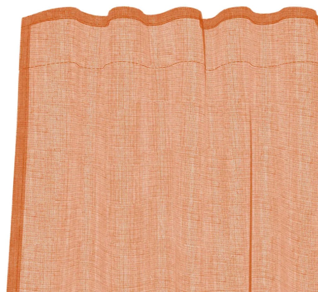 2 db terrakotta fátyolfüggönyök hurokkal 140x140 cm
