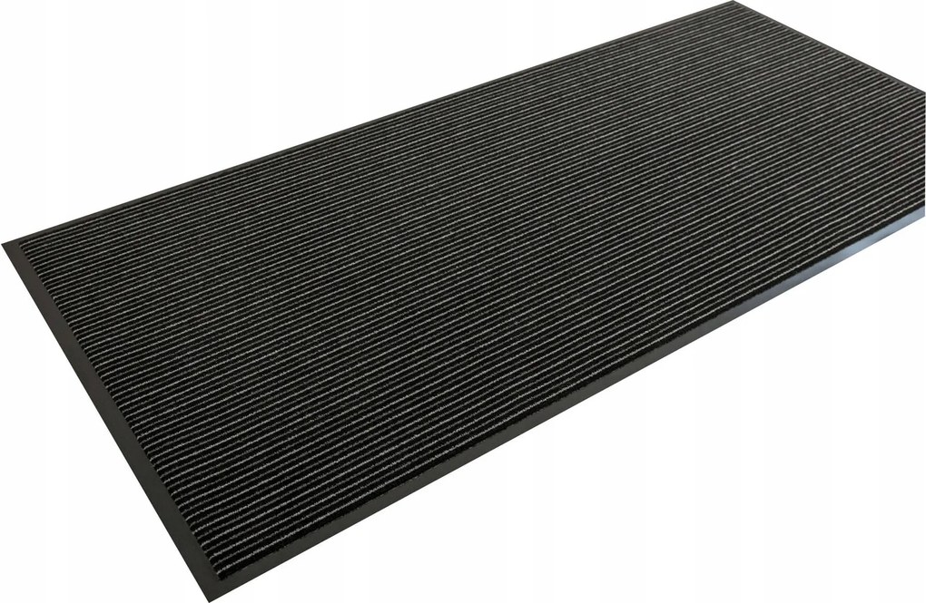 Lábtörlő Ajtó Alátét Szőnyeg Szürke Fekete Tango Csíkok 60x90 cm