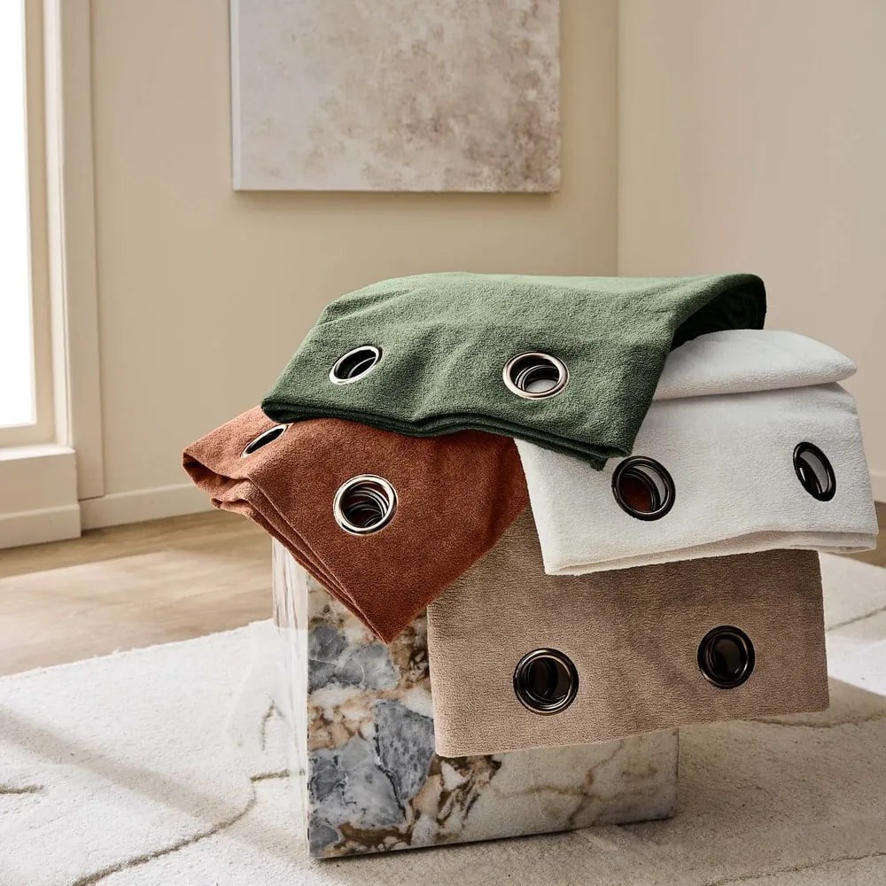 Terrakotta színű buklé függöny 140x260 cm Winona – douceur d'intérieur