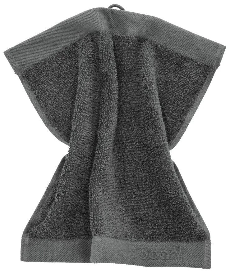 Sötétszürke frottír pamut törölköző 30x30 cm Comfort – Södahl