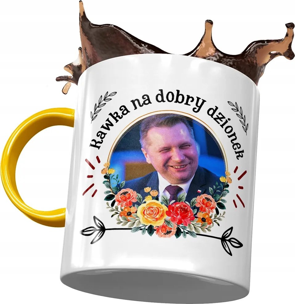 Sárga-fekete Pis Bögre Ajándék Nyomtatott Fotóval