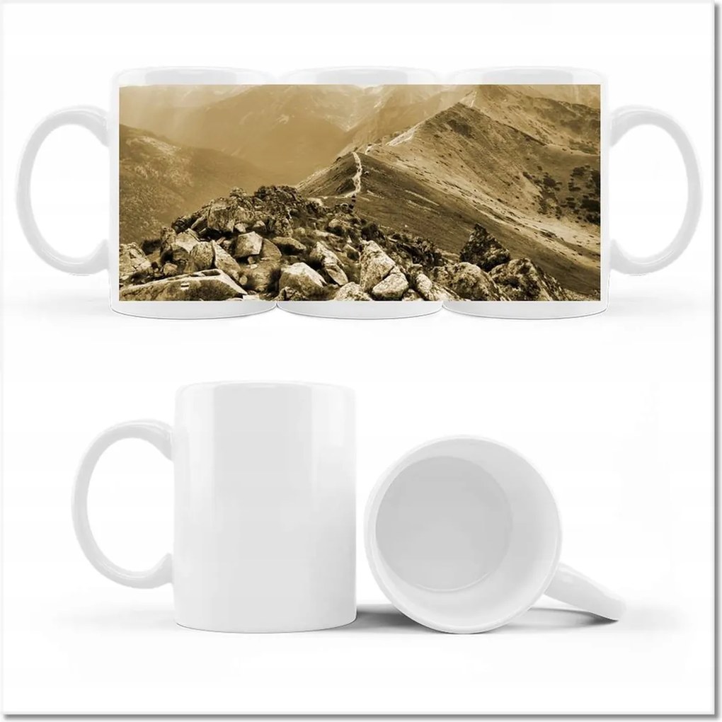 Bögre fényképpel Tátra Lengyel hegyek Kilátás