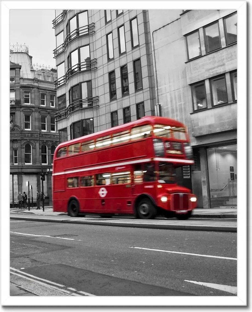 Poszterek keretben 40x50 Piros busz