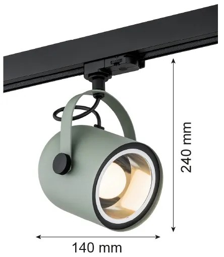 Argon 4310 - NET liástrendszer spotlámpa 1xE27/15W/230V zöld