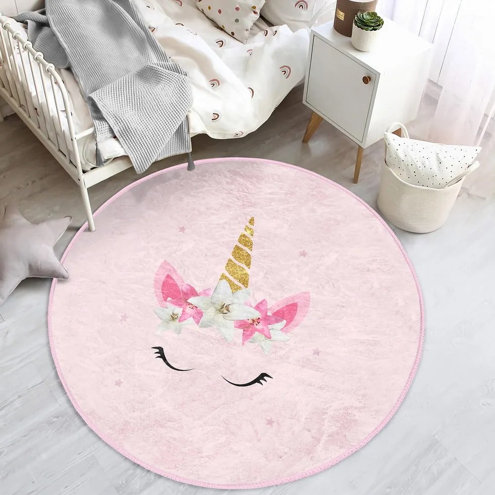 Rózsaszín gyerek szőnyeg ø 120 cm Comfort – Mila Home