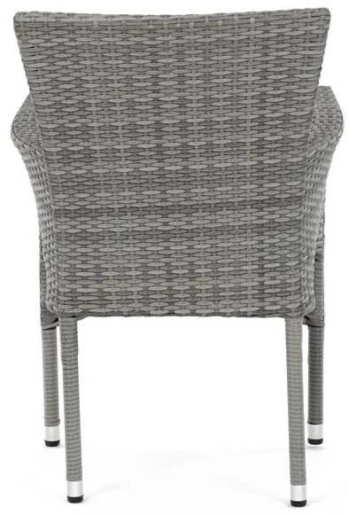 Szürke Polyrattan Kerti Szék, Fém Vázzal. AZC-S2118 GREY