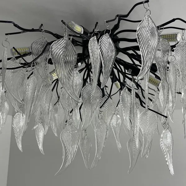 Kristály felületre szerelhető csillár 10xG9/40W/230V fekete