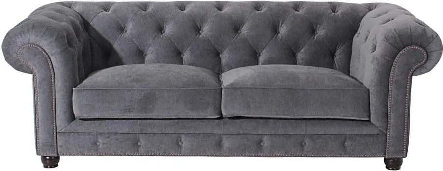 Orleans Velvet szürke kanapé, 216 cm - Max Winzer