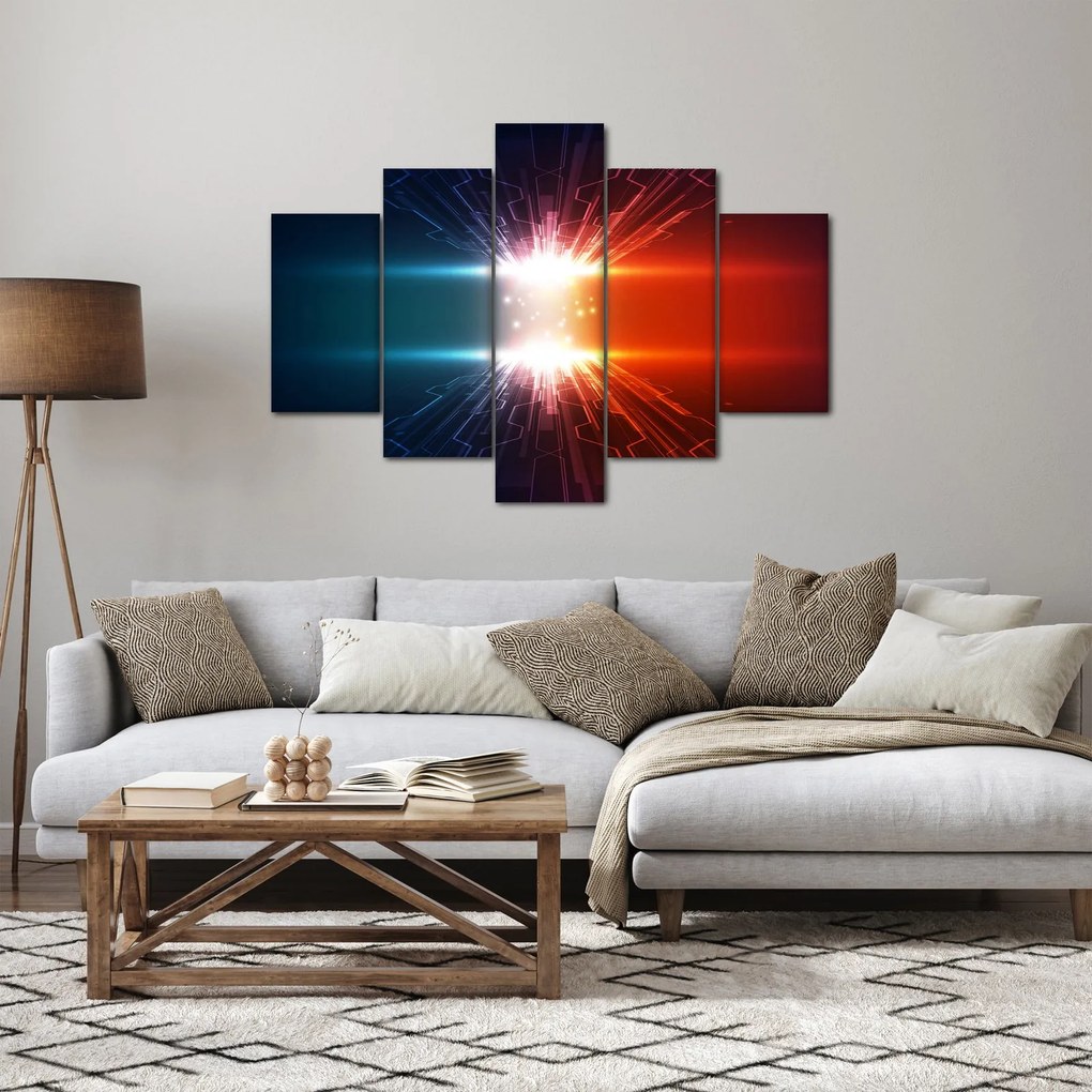 Absztrakt kép az aktív töltés (150x105 cm)