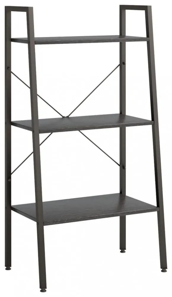 3 szintes fekete állópolc 56 x 35 x 108 cm