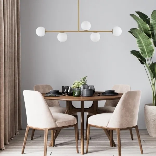 Csillár rúdon GAMA 5xG9/12W/230V arany