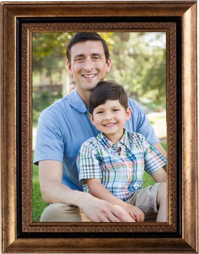 Képkeret 13x18 arany széles díszléccel díszített szilárd Natali