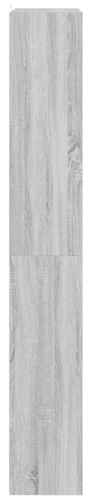 Könyvespolc/Szobaelválasztó Fekete Tölgy 100x30x198 cm Műanyag