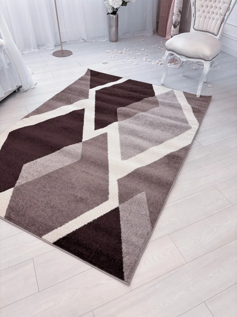 Nora 6927 barna modern szőnyeg 160x230 cm