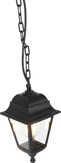 Klasszikus kültéri lógólámpa fekete IP44 - Capital