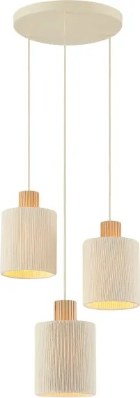 Brilliant - ARLO kábeles csillár 3xE27/20W/230V, Ø 40 cm, krémszínű
