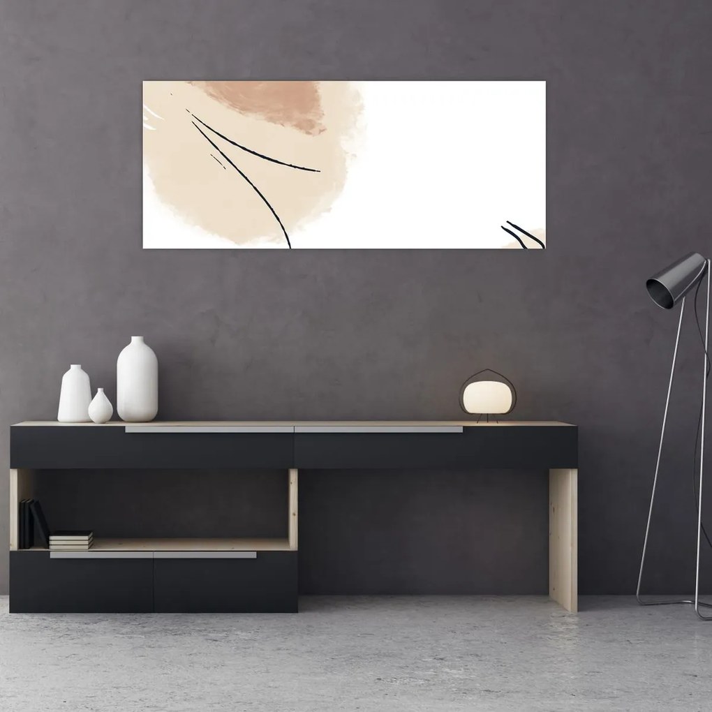 Kép - Fehér absztrakció (120x50 cm)