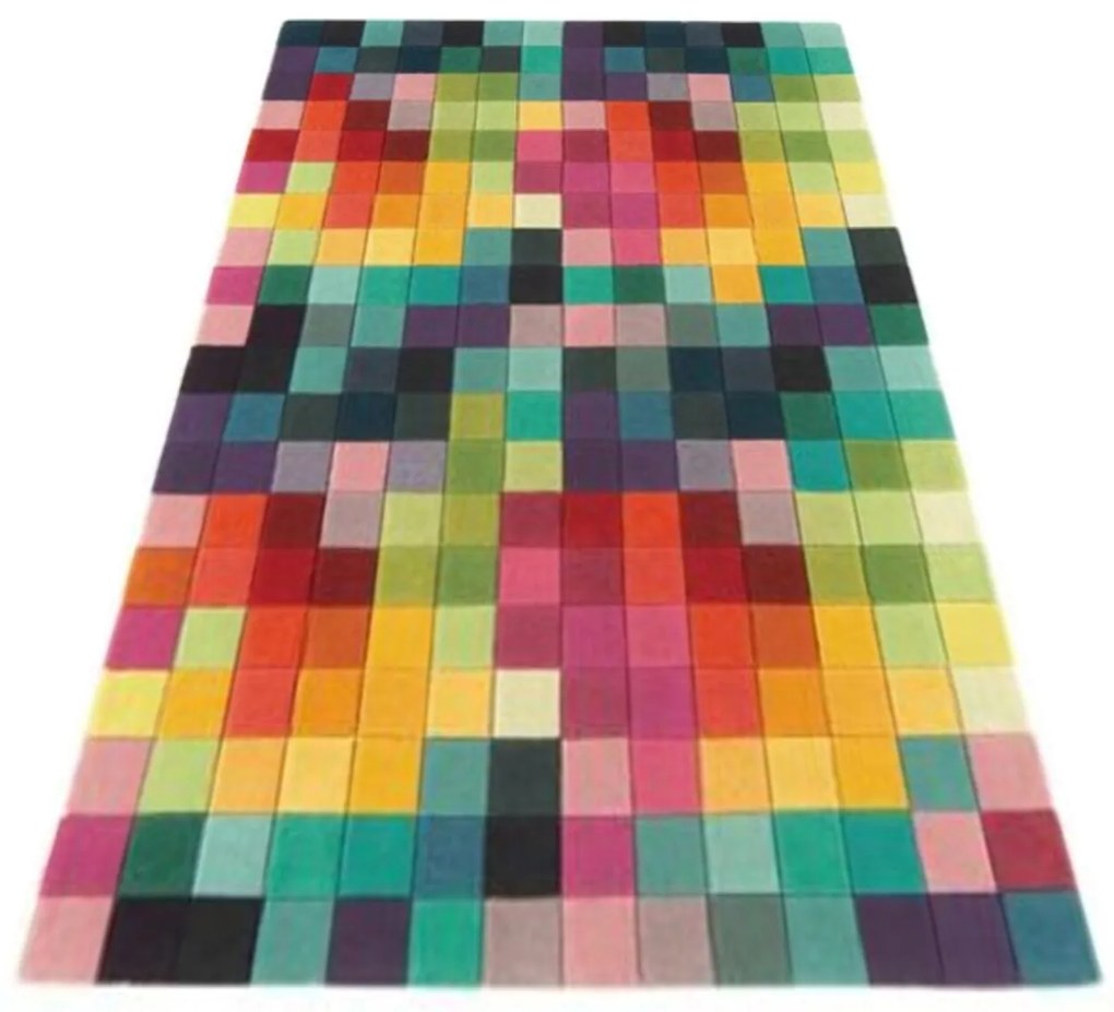 Bedora Patch szőnyeg, 200x300 cm, 100% gyapjú, sokszínű, kézzel készített