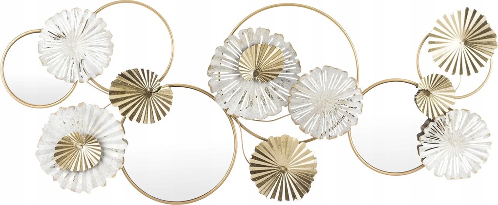 Arany fali dekoráció fém tükör arany