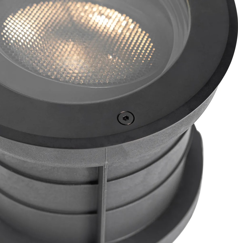 6 darabos szabályozható kültéri talajspot szett fekete IP65 LED-del - Delux Honey