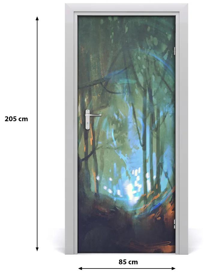 Ajtómatrica misztikus erdő 95x205 cm