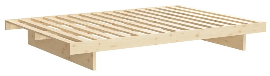 Natúr színű borovi fenyő franciaágy 180x200 cm Kanso – Karup Design