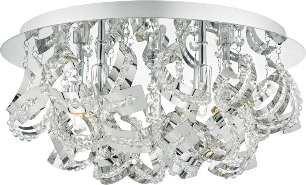 DAR LIGHTING MEZ5050 MEZEN Kristály Mennyezeti Lámpa Csiszolt Króm G9 IP20